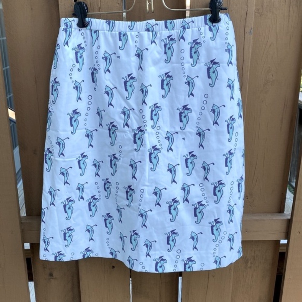 Vintage The Vested Gentress Skort 1970s Golf Seahorse Size 10